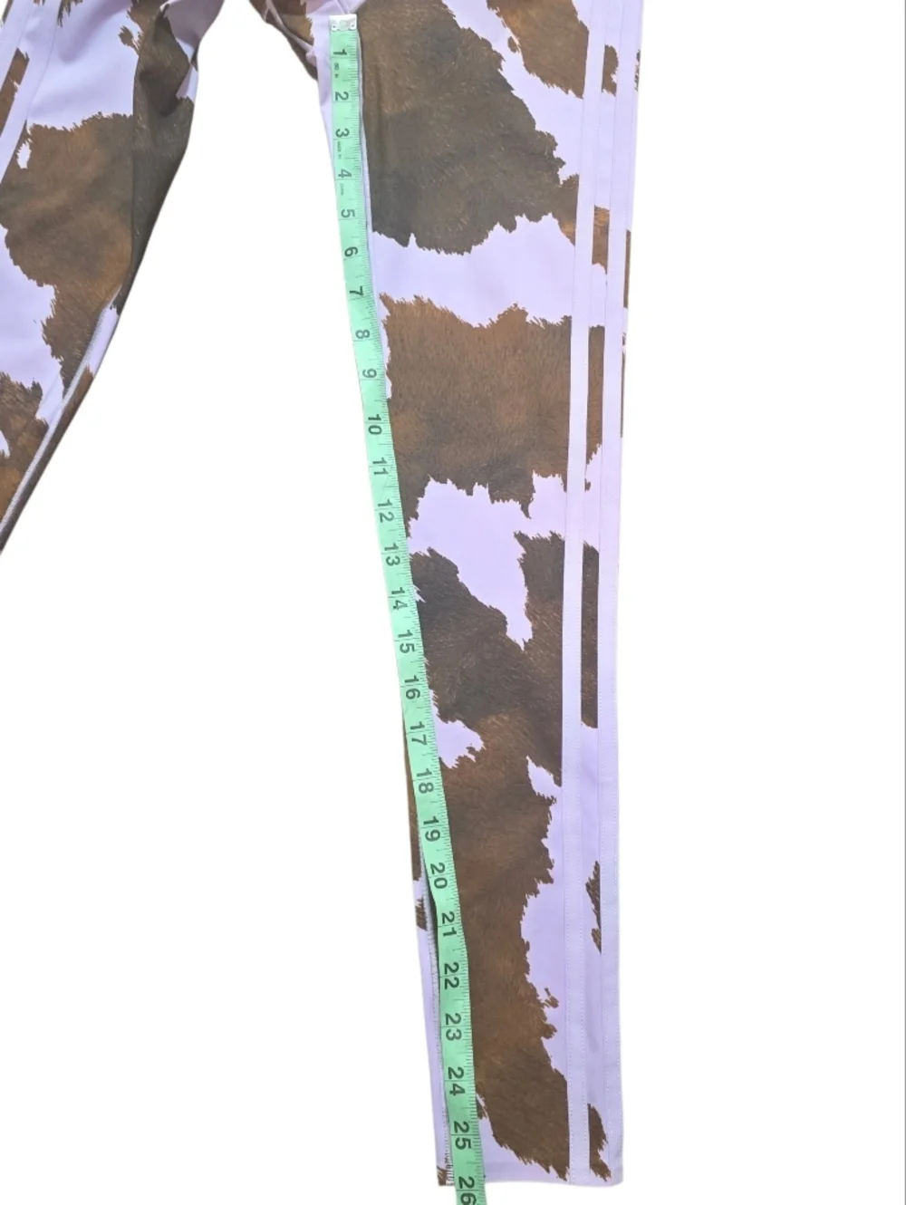 Adidas x Ivy Park Cow Print Leggings Purple Brown High Rise XS - Picture 8 of 11